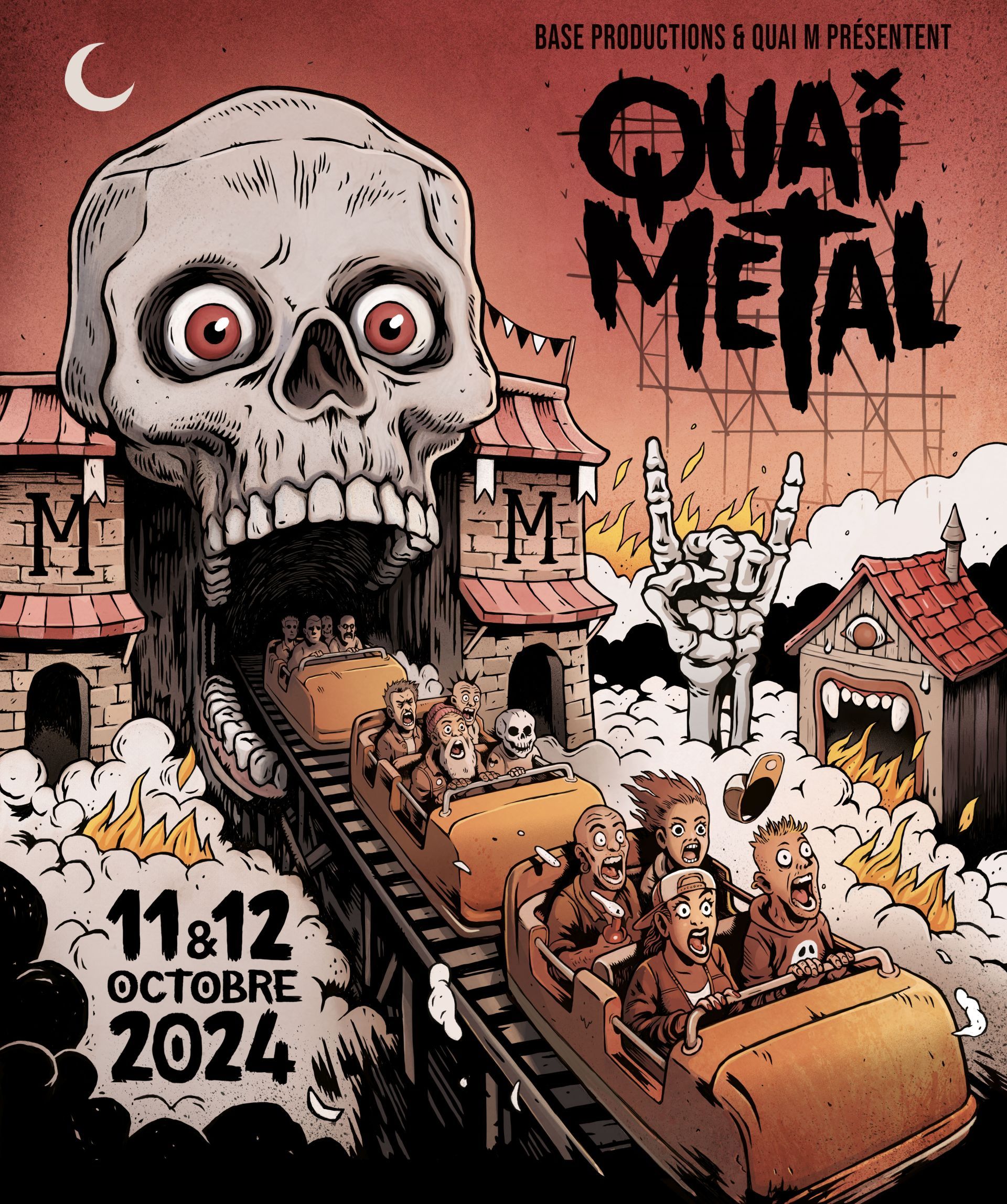 Affiche du festival Quai Metal 2024 par Prozeet