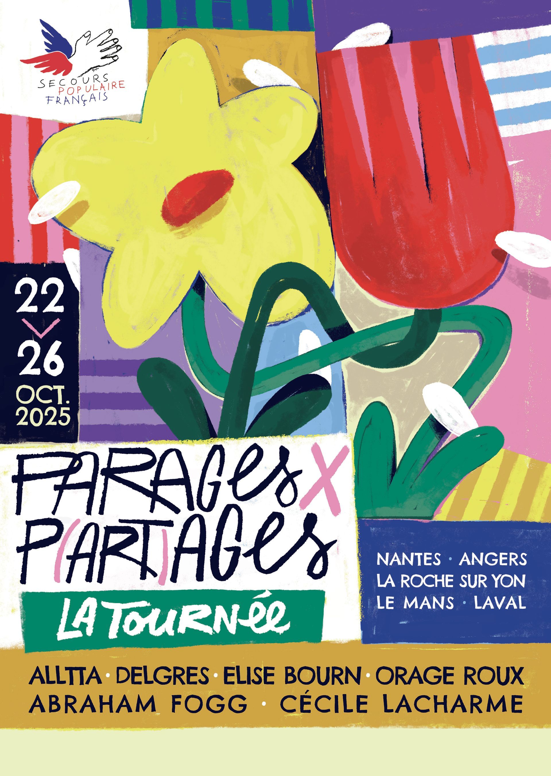 Photo de l'affiche de la tournée Parages x P(art)ages du Secours Populaire