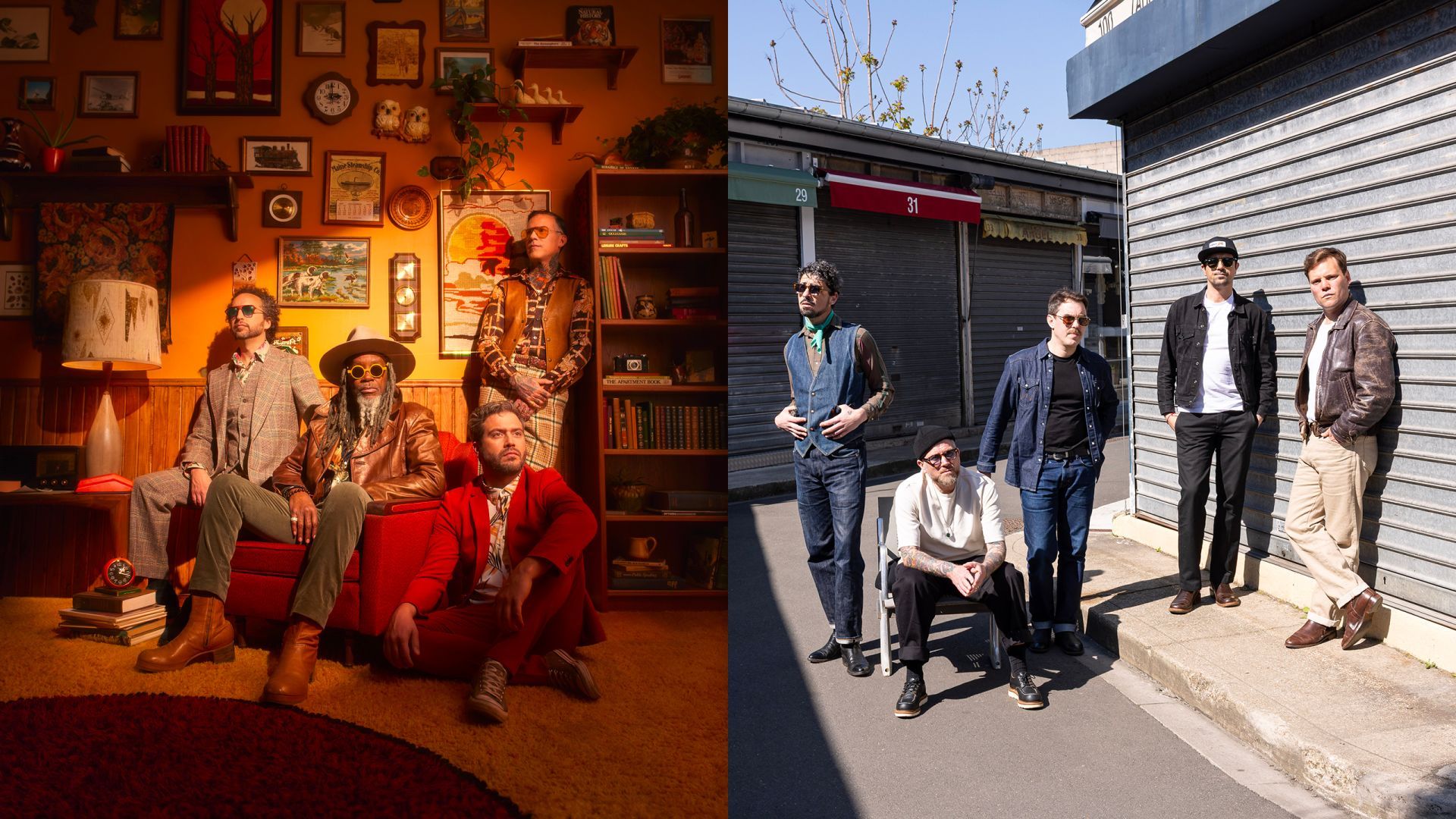 Photo du coplateau des groupes The Brooks et Lowland Brothers