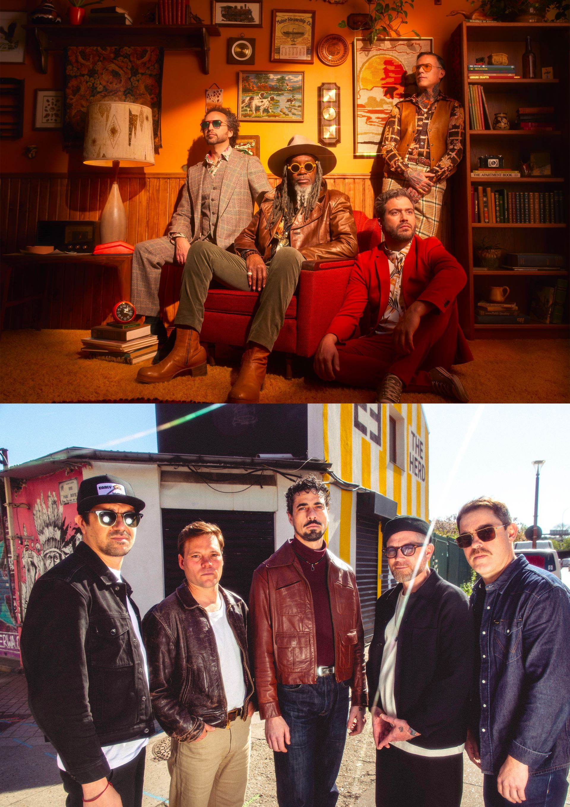Photo du coplateau des groupes The Brooks et Lowland Brothers